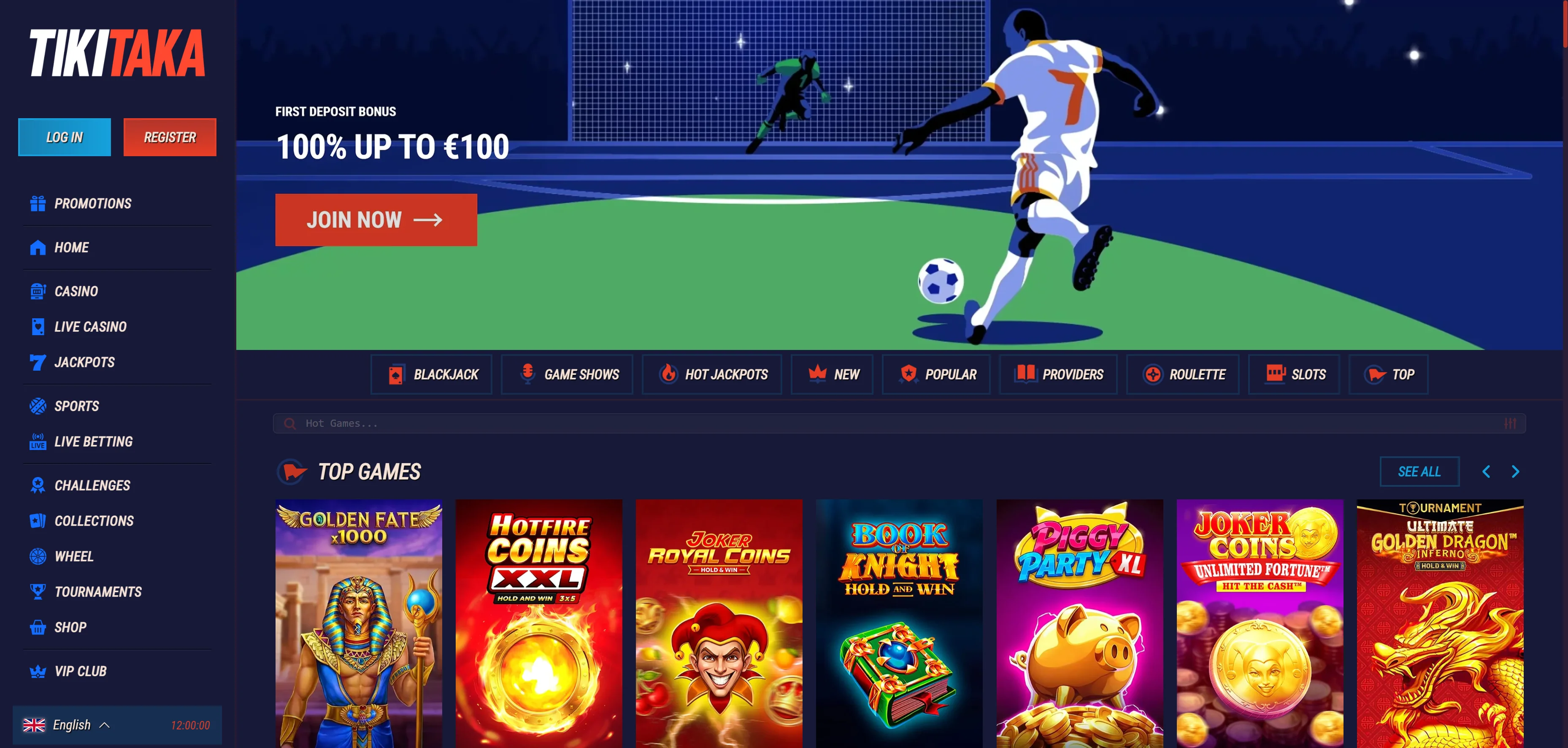 Tikitaka Casino Tablet App Preview
